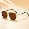Polarized Geometric Double-Beam Sunglasses